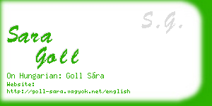 sara goll business card